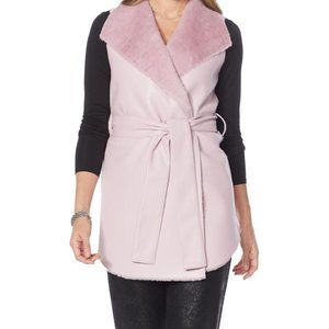 G by Giuliana Black Label Reversible Vest in Lilac Ice